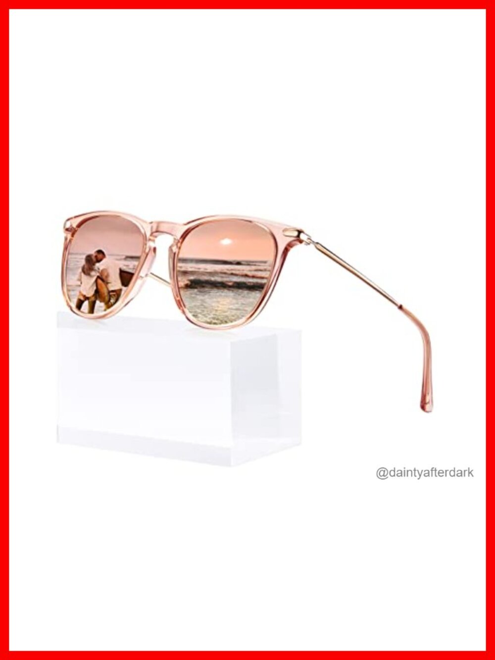 CARFIA Retro Square Polarized Sunglasses Women Lightweight TR90 Metal UV400